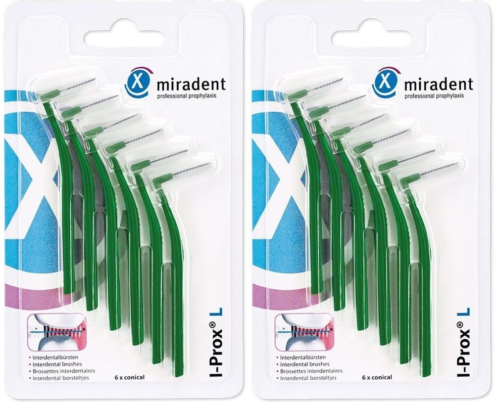 Miradent I-PROx L 0.7 Grue x2 2x6 St Zahnbürste