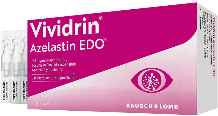 Thumbnail - Vividrin Azelastin EDO 0,5 mg/ml Augentr.Lsg.i.EDP 20x0,6 ml Augentropfen