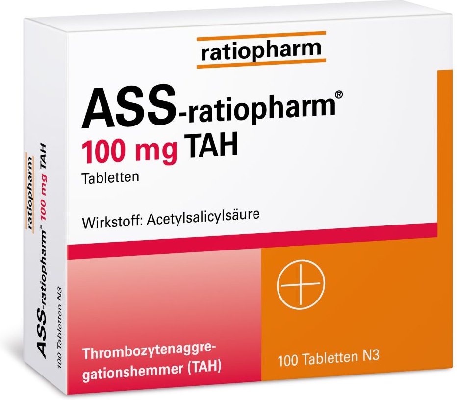 ASS-ratiopharm 100 mg TAH Tabletten 50 St