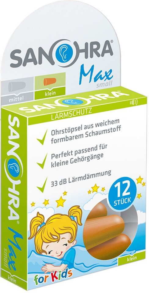 Sanohra max Gehörschutzstöpsel f.Kinder 12 St Ohrstöpsel