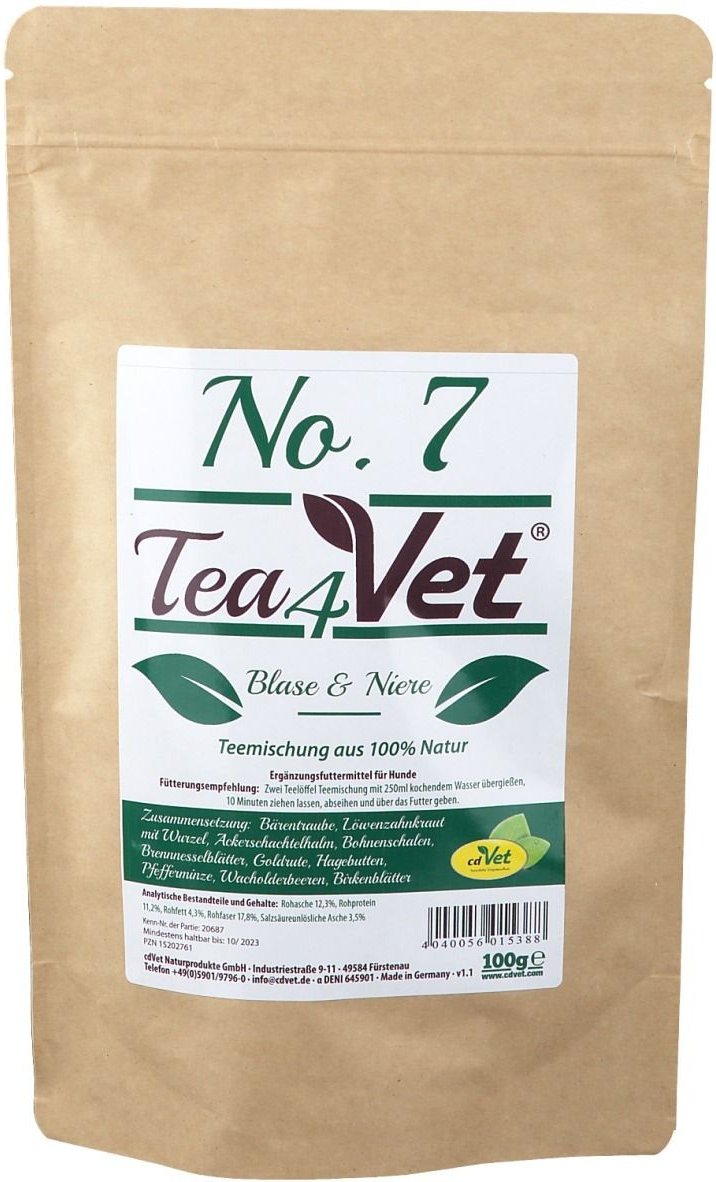 Tea4Vet No.7 Blase & Niere Erg.Futterm.Tee f.Hunde 100 g Tee