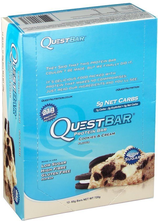 Quest Nutrition Bar, Cookies-Cream 12x60 g Riegel
