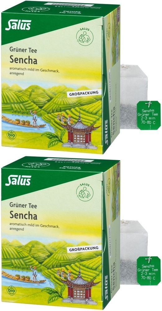 Grüner TEE Bio Salus Filterbeutel Großpackung 2x 2x40 St