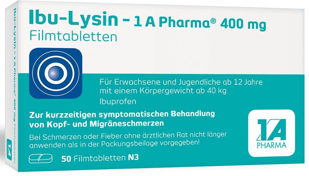 Ibu-Lysin – 1 A Pharma 400 mg Filmtabletten