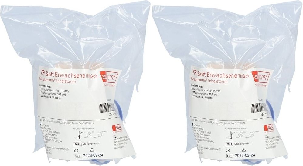 Aponorm Inhalator TPE Soft Erwachsenenmaske 2x 2x1 St Beutel