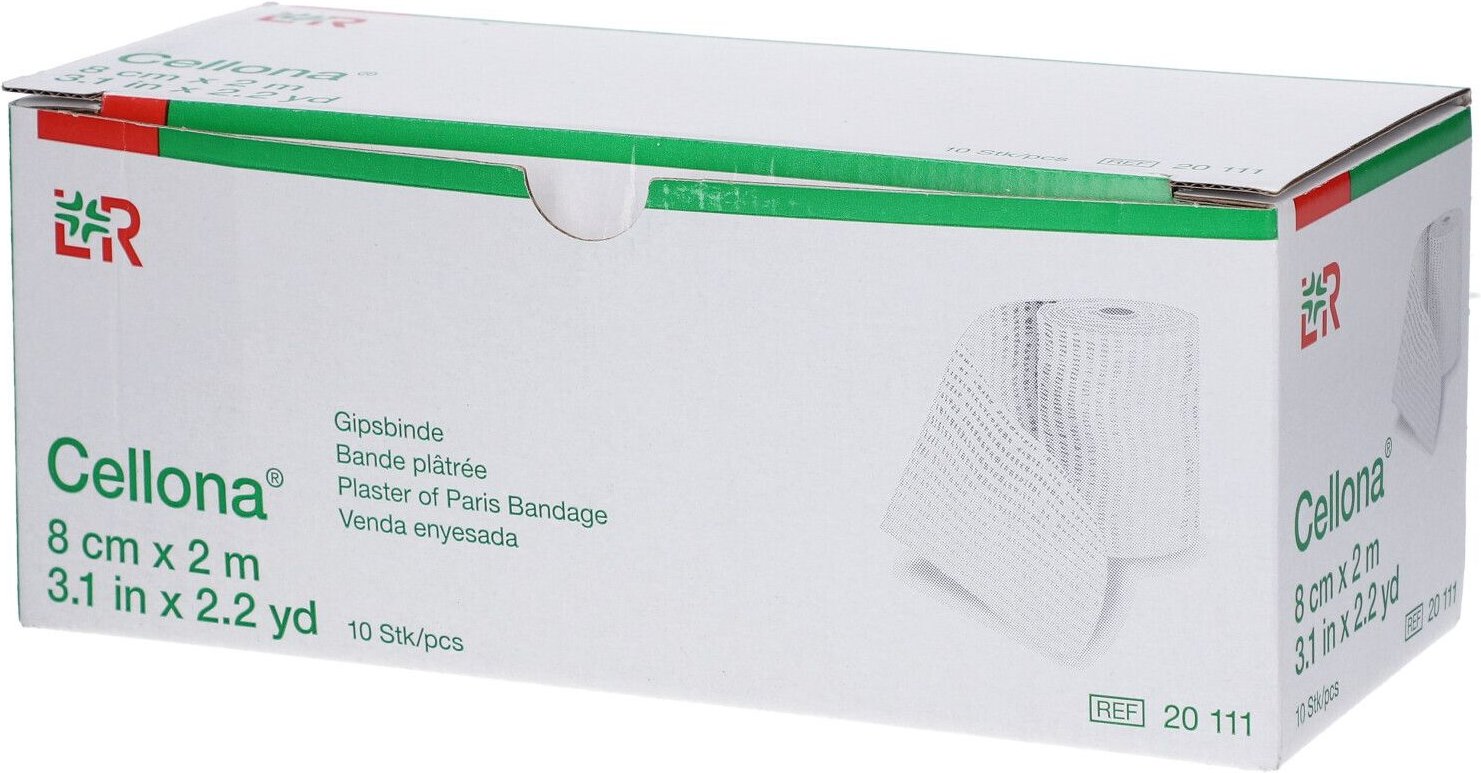 Cellona Gipsbinden 8 cmx2 m 10 St Binden