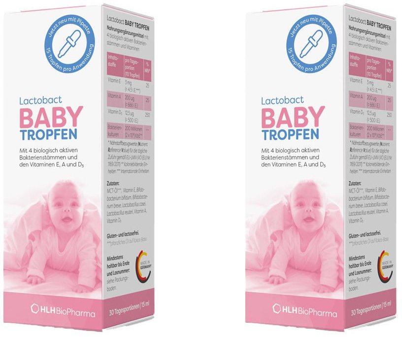 2x Lactobact Baby Tropfen 2x15 ml zum Einnehmen