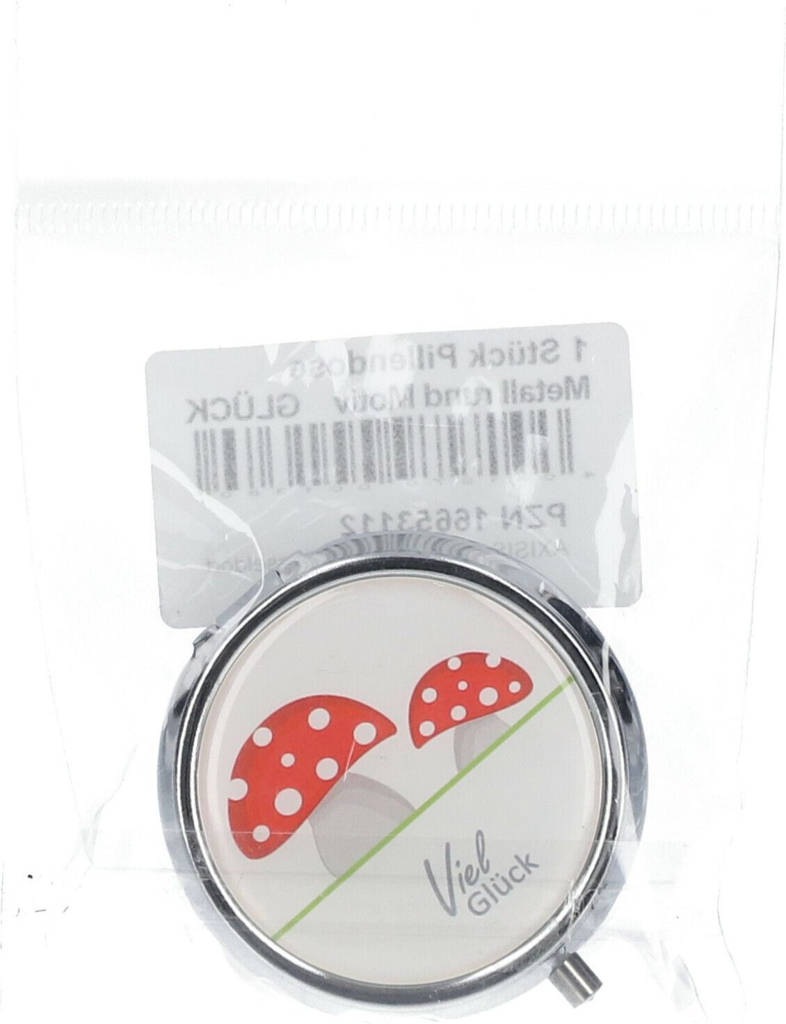 Pillendose rund Metall Motiv Glück sortiert 1 St Dose