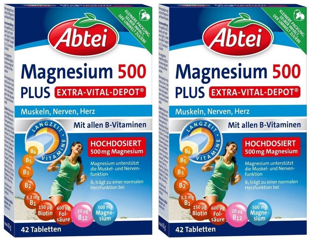 Abtei Magnesium 500 Plus Tabletten 2x 2x42 St
