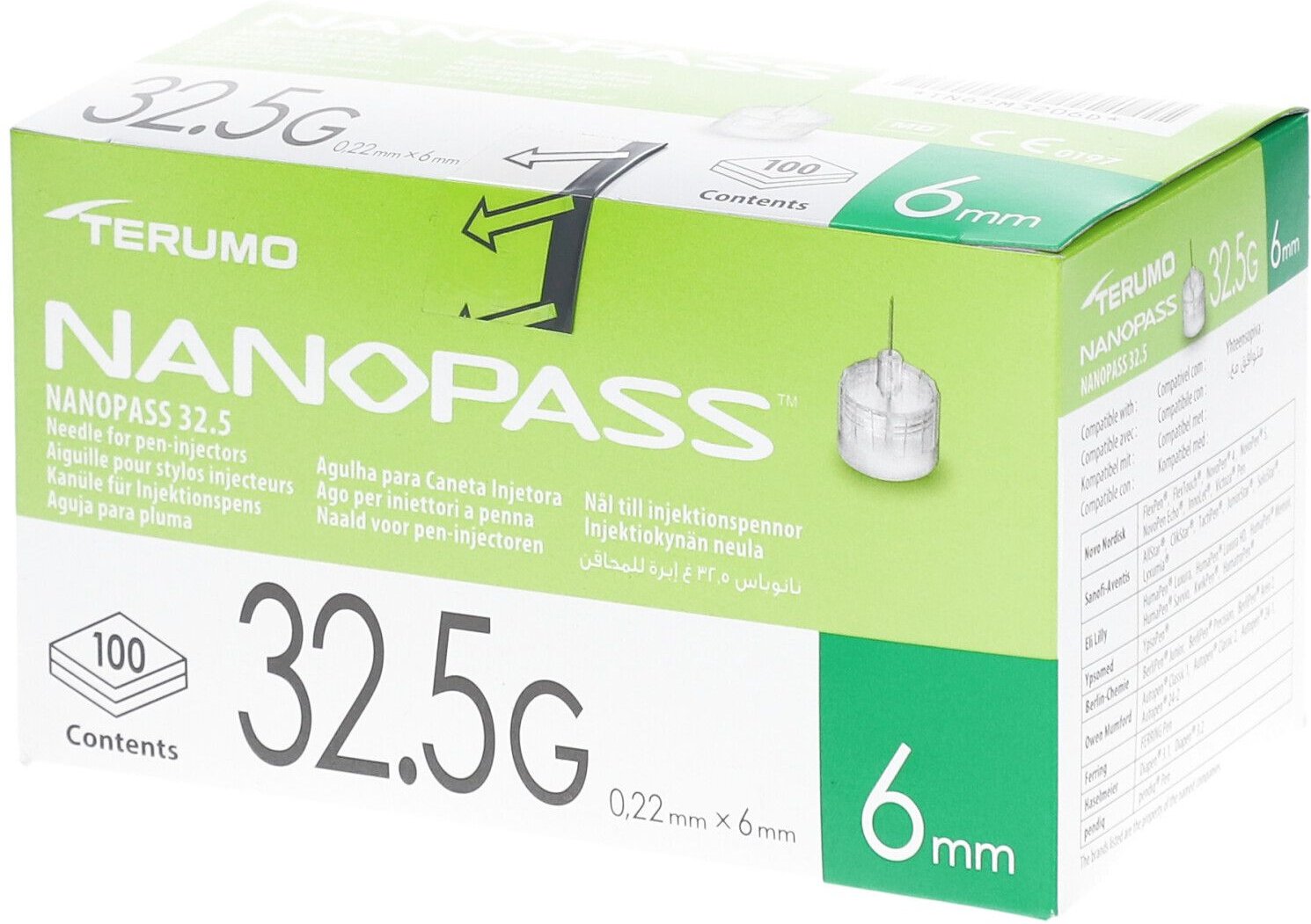 Terumo Nanopass 32,5 Pen Kanüle 0,22x6 mm