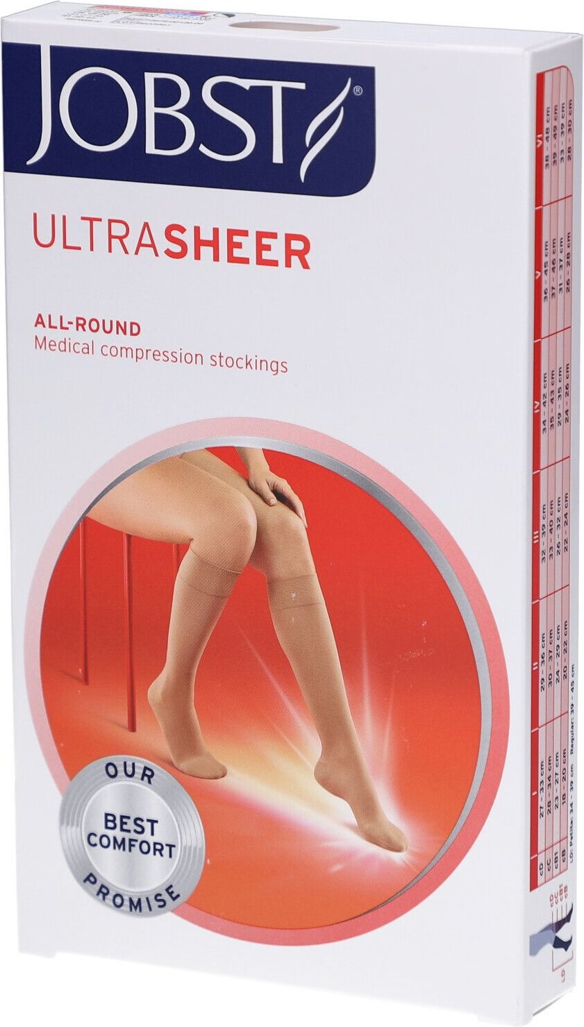 Jobst Ultrasheer Kniekous Klasse 1 Ad Regular Softfit Natuur Extra Small St