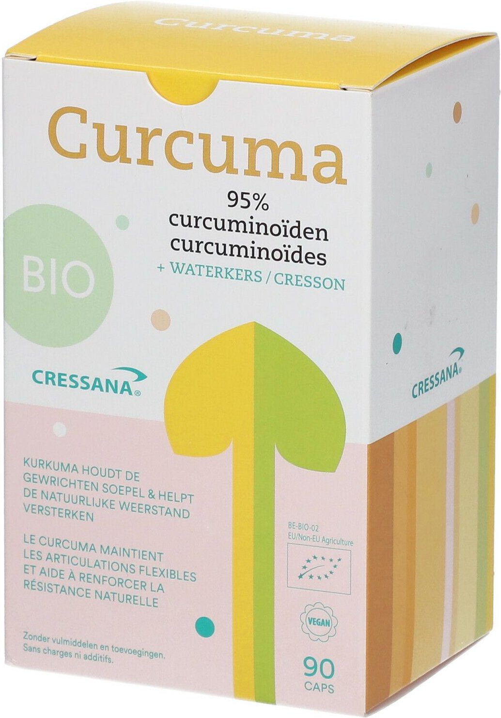 Cressana Curcuma + Waterkers Bio 90 St Kapseln