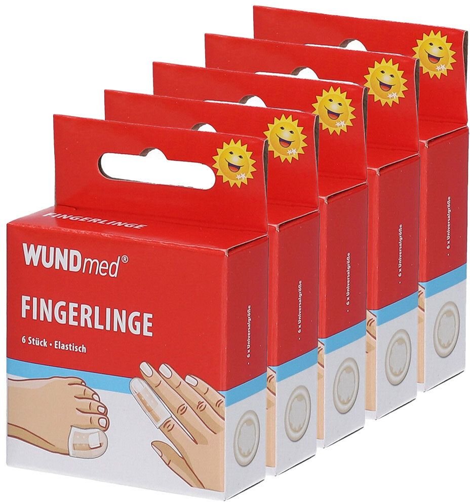 Fingerling Schutzkappen für Finger und Zehen 5x 5x6 St