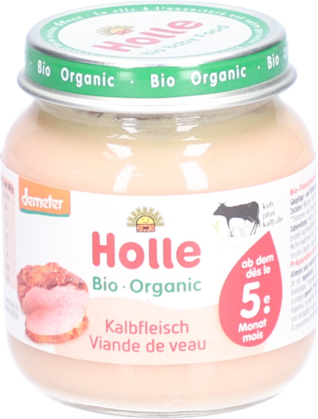 Holle Kalbfleisch Glas 125 g Bio Brei