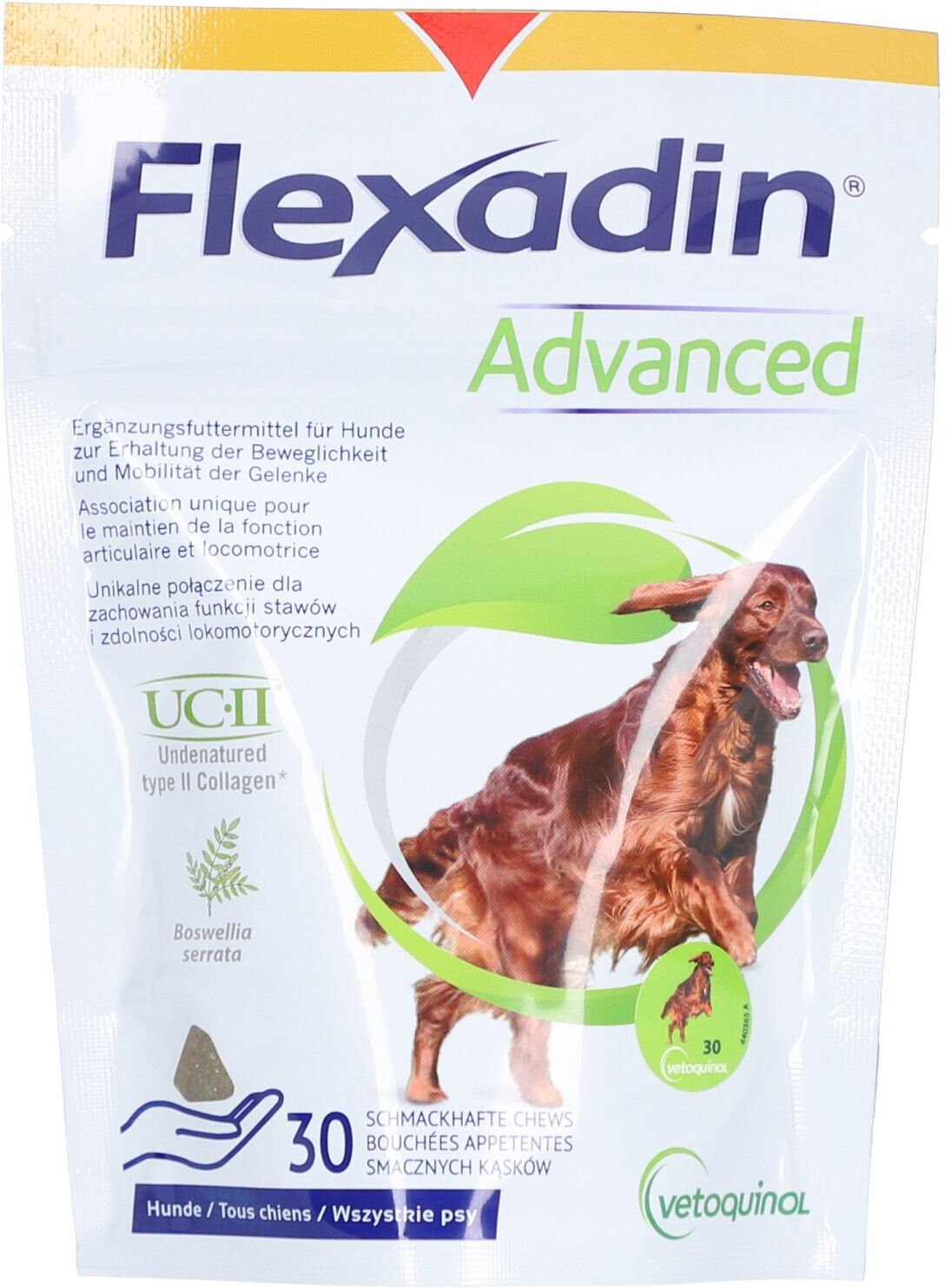 Flexadin Advanced Chews Erg.Futterm.f.Hunde 1x30 St Kautabletten