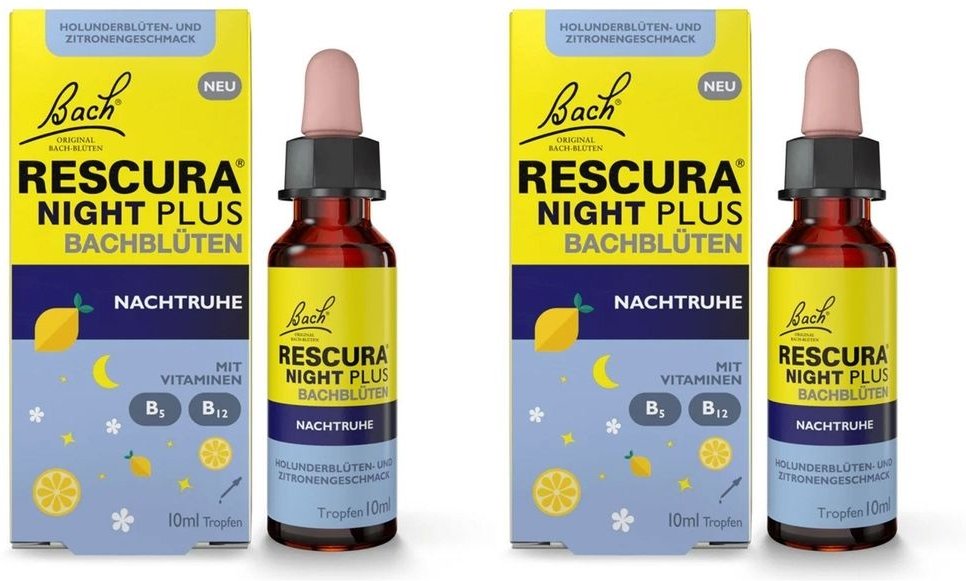 Rescura Plus Bachblüten Nachtruhe 10 ml x2 2x10 Tropfen zum Einnehmen