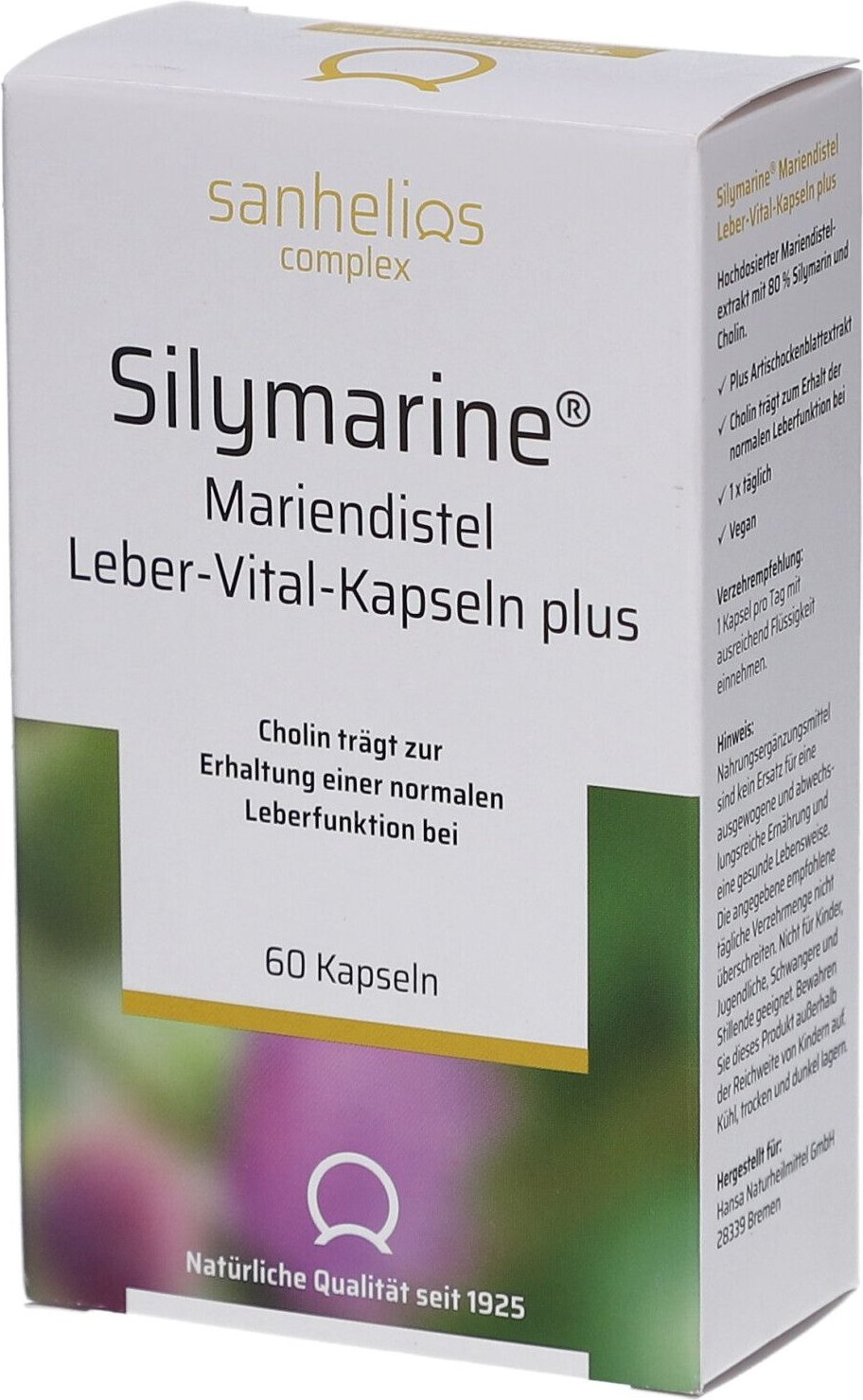 Silymarine Mariendistel Leber-Vital-Kapseln plus 60 St Kapseln
