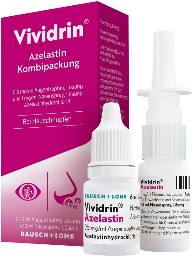 Vividrin Azelastin Kombipackung bei Heuschnupfen & Allergien