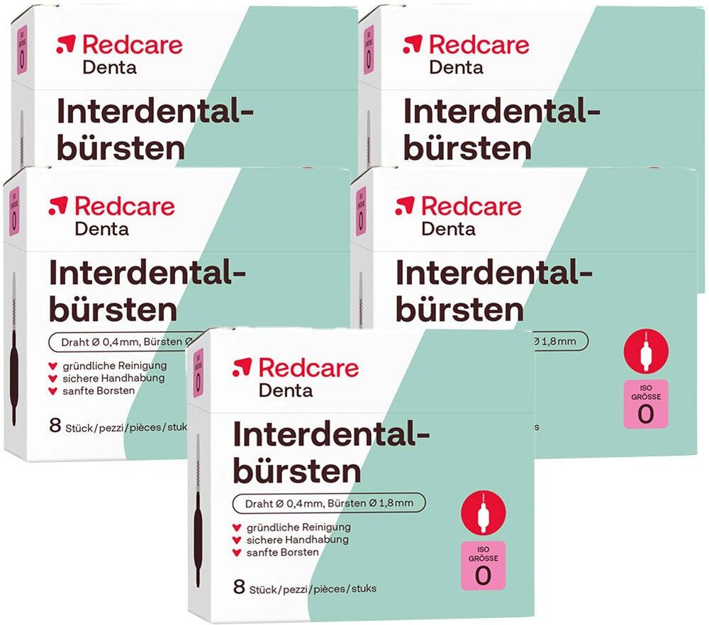 Redcare Interdentalbürsten Fünferpack 5x8 St Zahnbürste