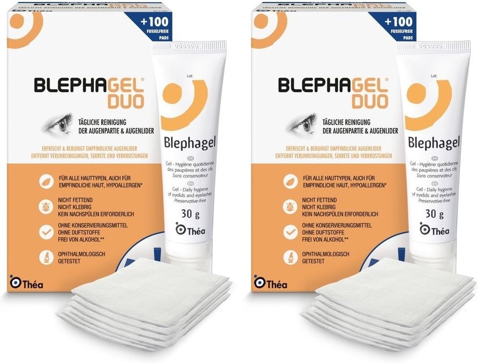 Blephagel Duo 30 g+Pads 2x 2x1 St Kombipackung