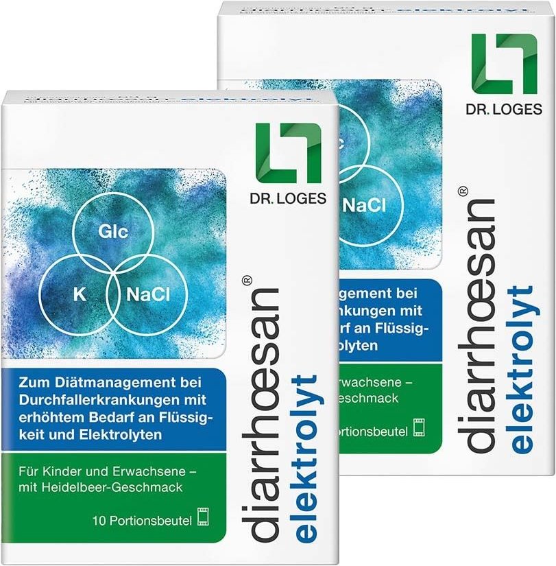 2x Diarrhoesan elektrolyt Plv.z.Her.e.Lsg.z.Einnehmen 2x10 St Pulver zur Herstellung einer Lösung zum Einnehmen