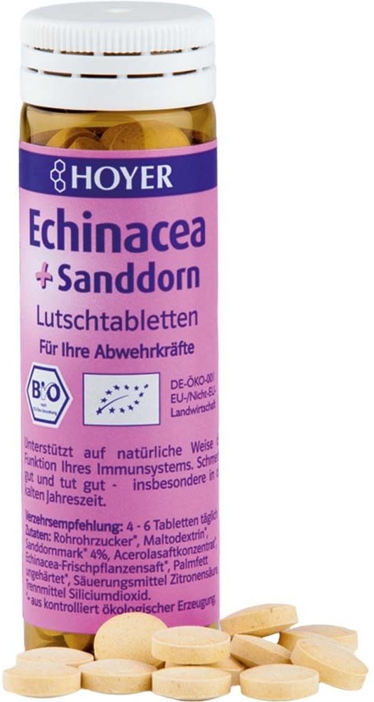 Hoyer Bio Echinacea+Sanddorn Lutschtabletten 60 St