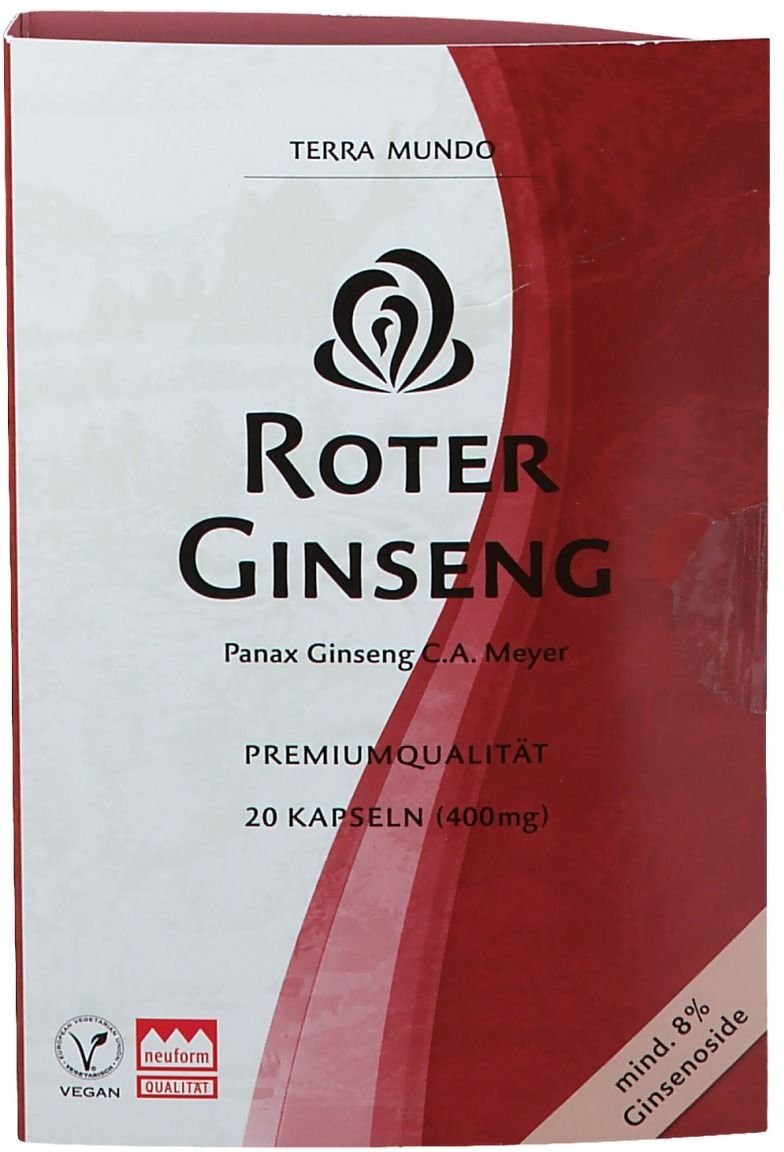 Roter Ginseng 400 mg 8% von Terra Mundo Kapseln 20 St