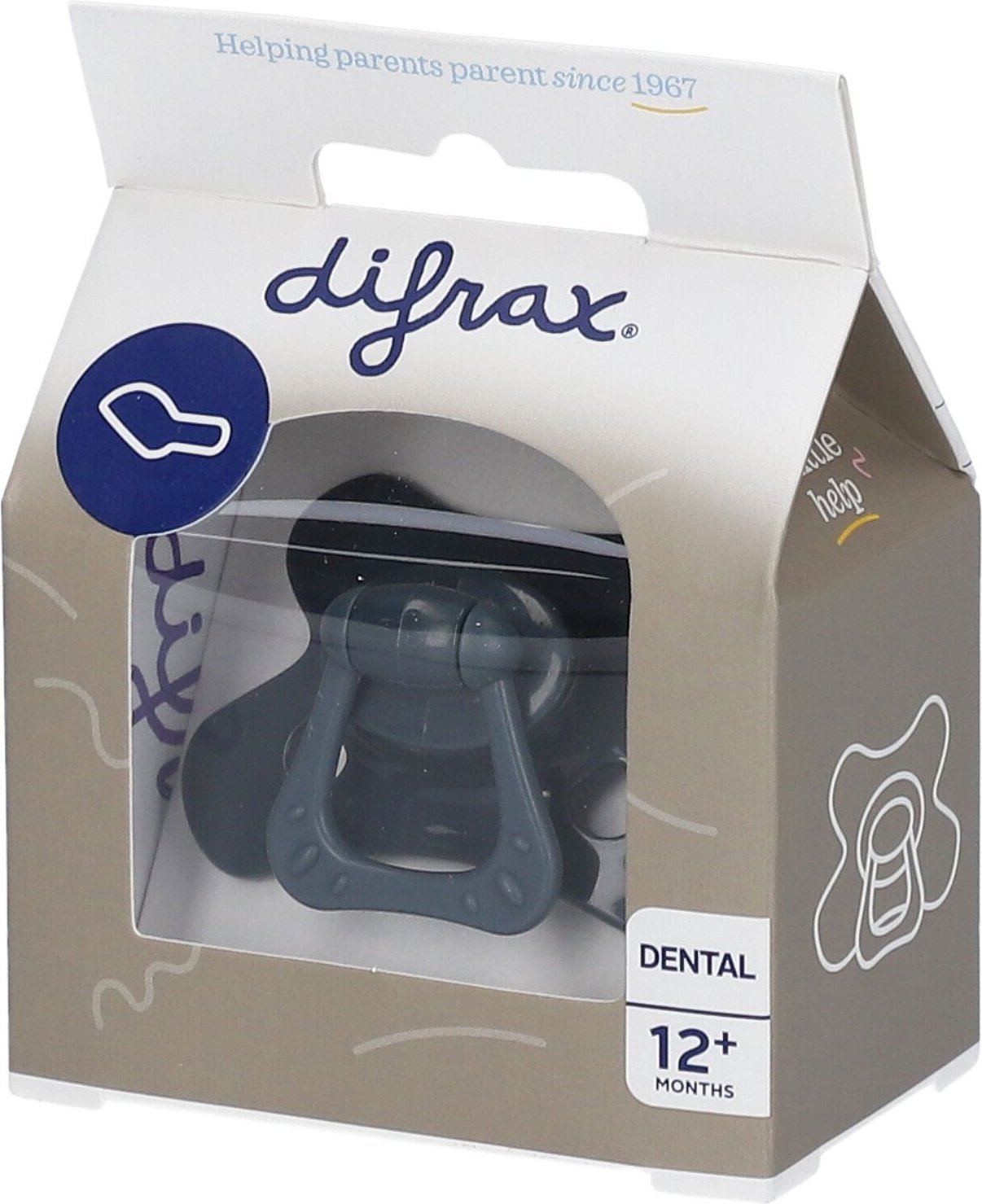 Difrax Fopspeen Dental Semi Fill +12m 1 St Schnuller