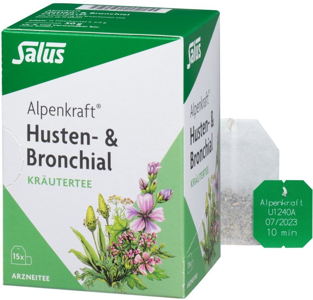 Alpenkraft Husten-&Bronchial Kräutertee Salus Fbtl 15 St Filterbeutel