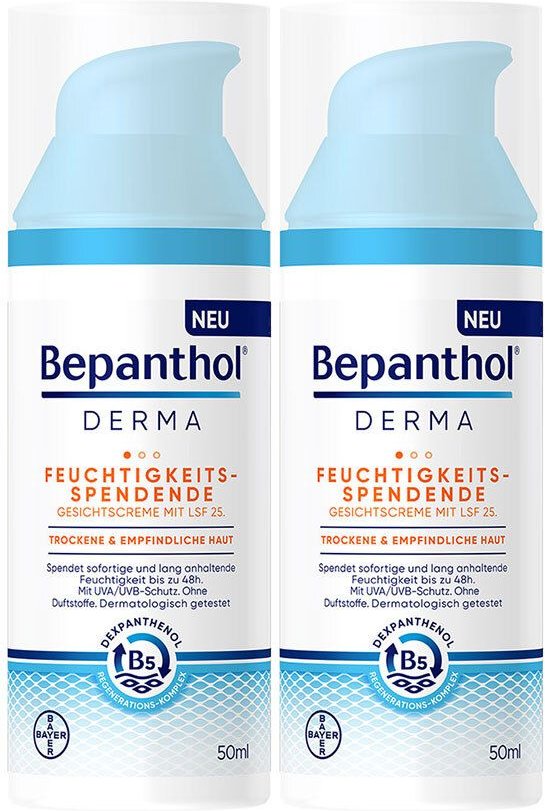 Bepanthol Derma feuchtigk.spend.Gesichtscre.LSF 25 Doppelpack 2x50 ml Creme