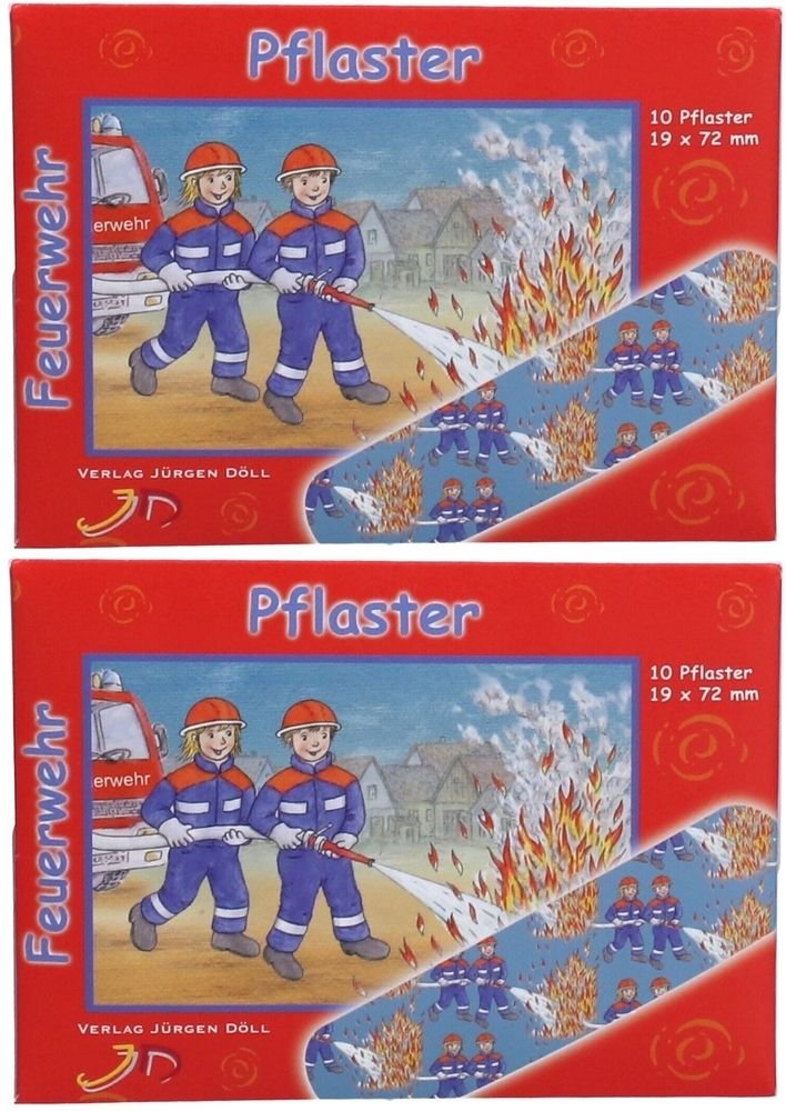 Kinderpflaster Feuerwehr Briefchen 2x 2x10 St Pflaster