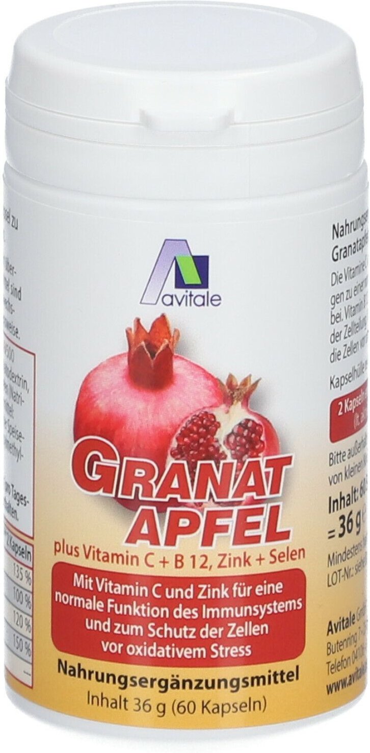 Thumbnail - Granatapfel 500 mg plus Vit.C+B12+Zink+Selen Kaps. 60 St Kapseln