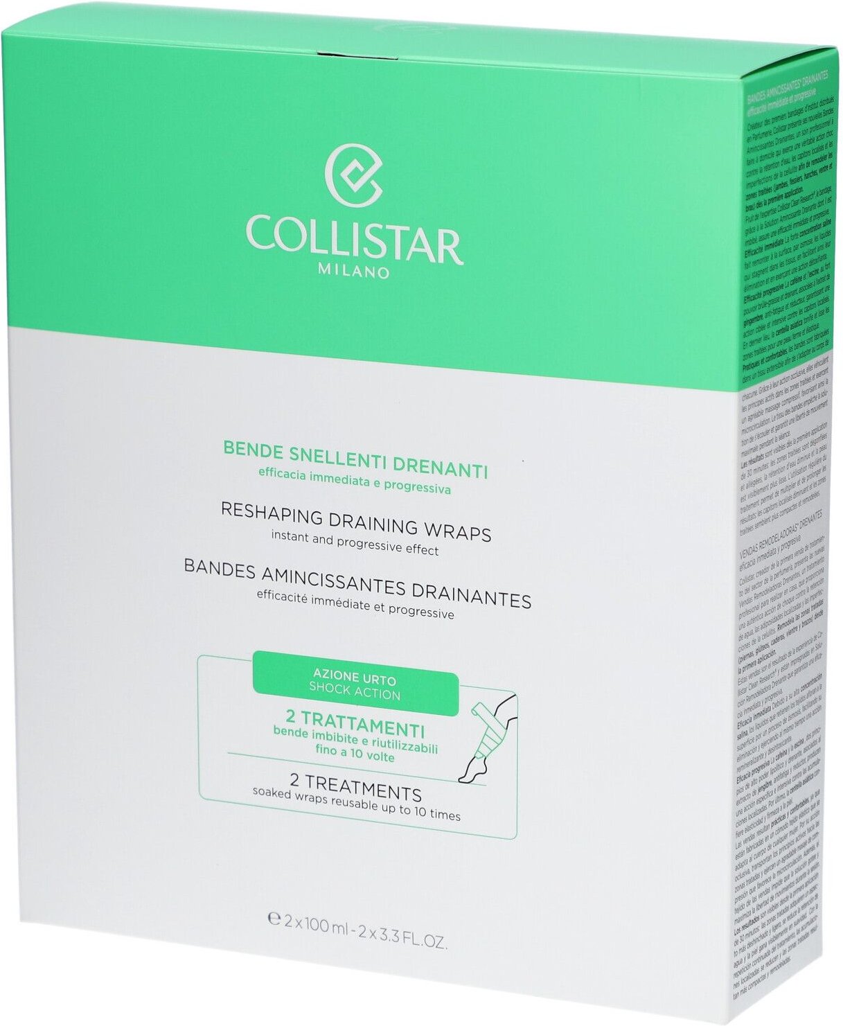 Thumbnail - Collistar Reshaping Draining Wraps 200ml 2x100 ml Streifen