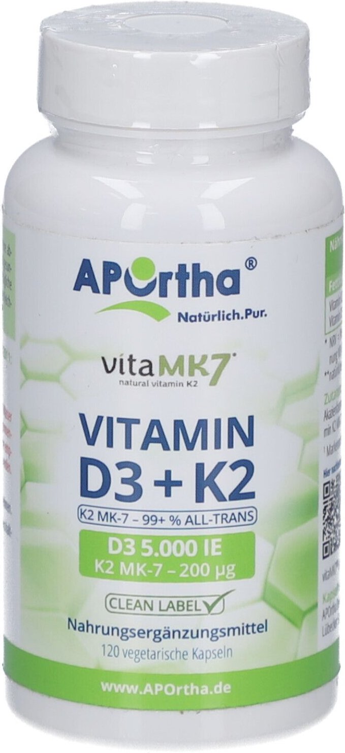 Vitamin D3 5.000 I.e. 125 µg+Vit.K2 VitaMK7 200 µg 120 St Kapseln