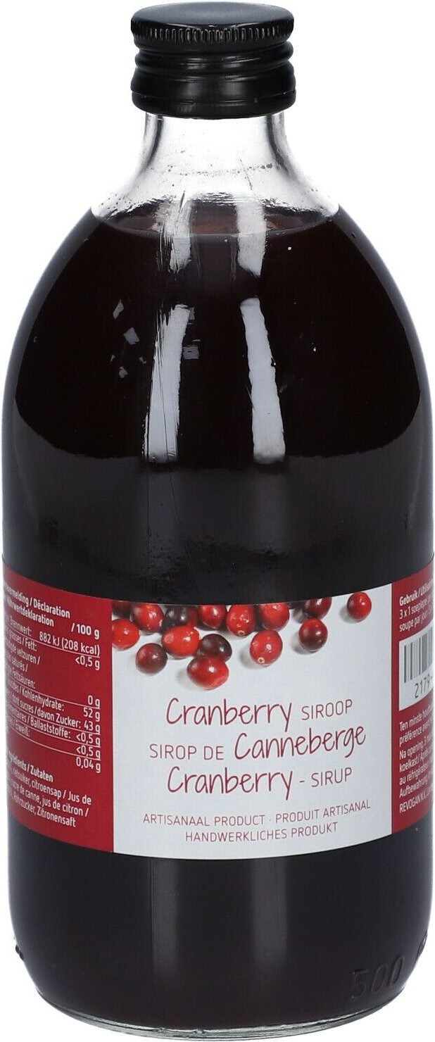 Revogan Cranberrysiroop ok NL 500 ml Sirup