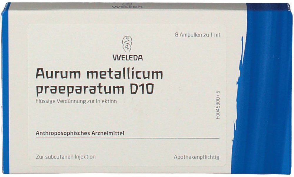 Aurum Metallicum Praeparatum D 10 Ampullen 8 St