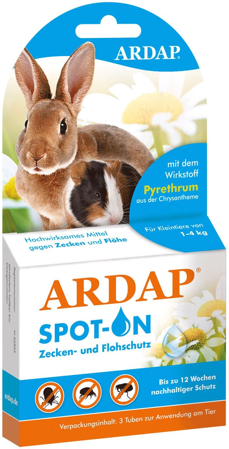 Ardap Spot-on Kleintiere von 1-4 kg 3 St Tropfen
