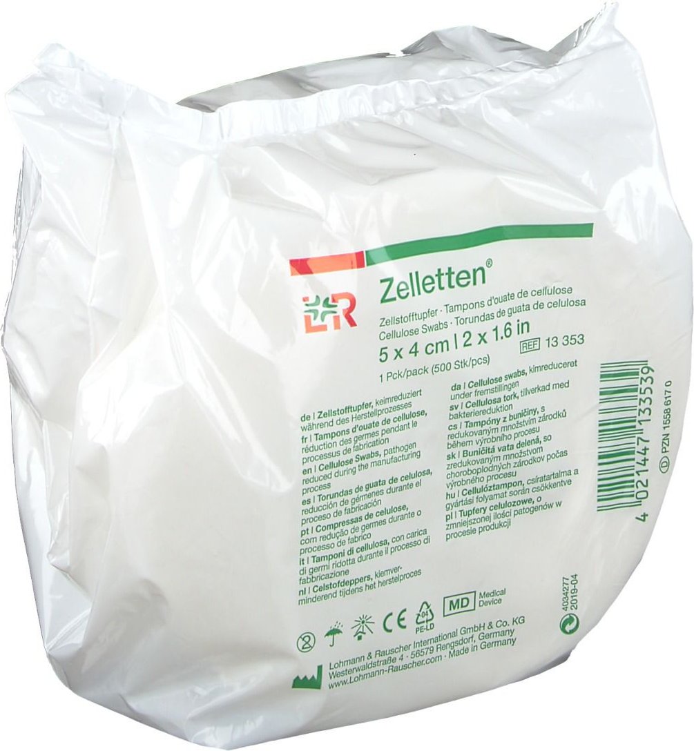 Zelletten Tupfer 4x5 cm keimreduziert Rolle