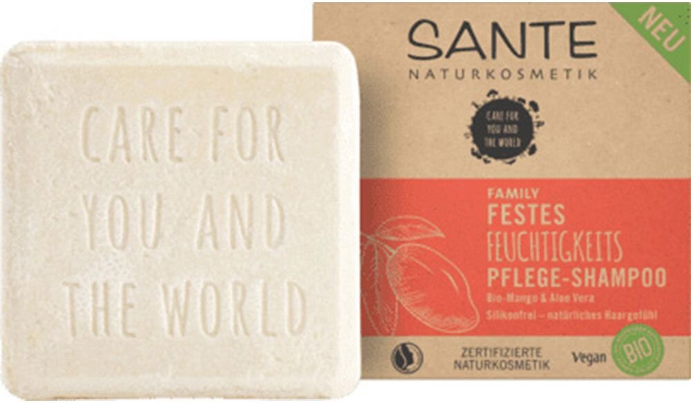 Sante Family Festes Feuchtigkeits Pflege-Shampoo Bio-Mango & Aloe Vera 60 g Shampoo