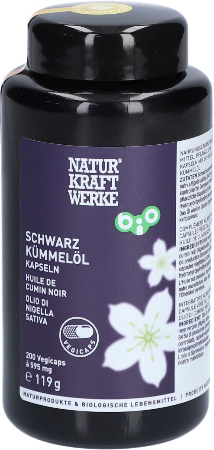 Schwarzkümmelöl Vegicaps a 595 mg Bio/kbA 200 St Kapseln