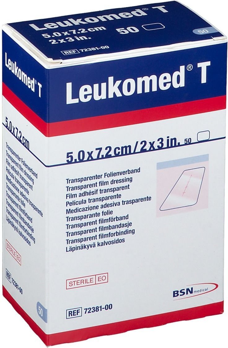 Leukomed transp.sterile Pflaster 5x7,2 cm 50 St