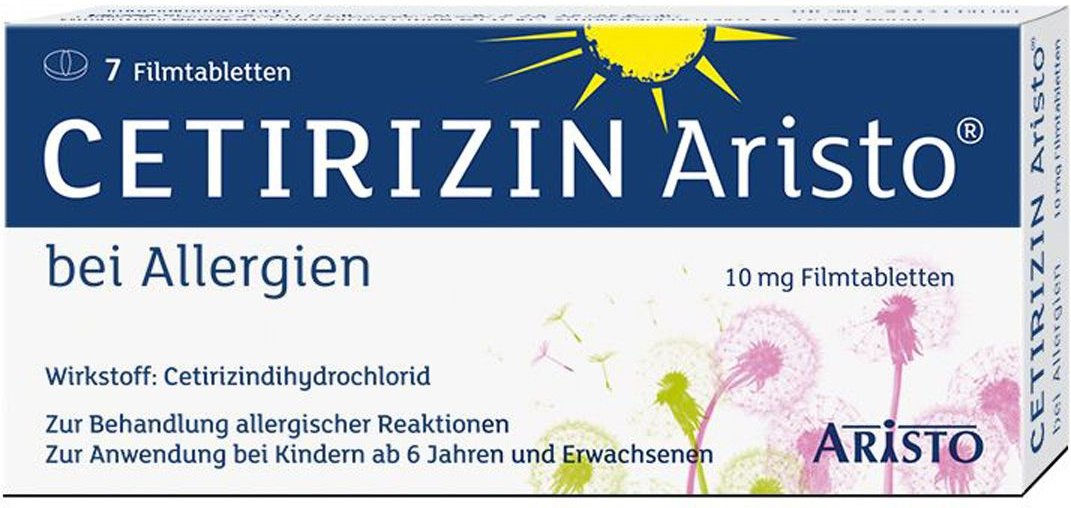 Cetirizin Aristo bei Allergien 10 mg Filmtabletten 7 St