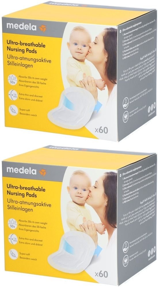2x Medela Stilleinlage Einweg ultra-atmungsaktiv 2x60 St Stilleinlagen