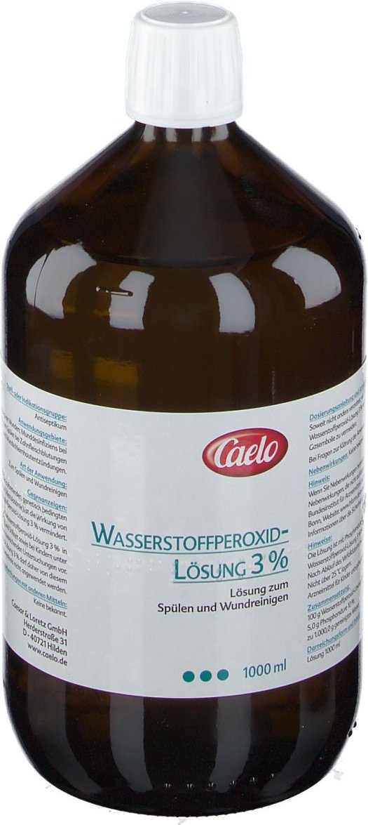 Wasserstoffperoxid 3% Caelo Lsg.Standard Zul. 1000 ml Flüssigkeit