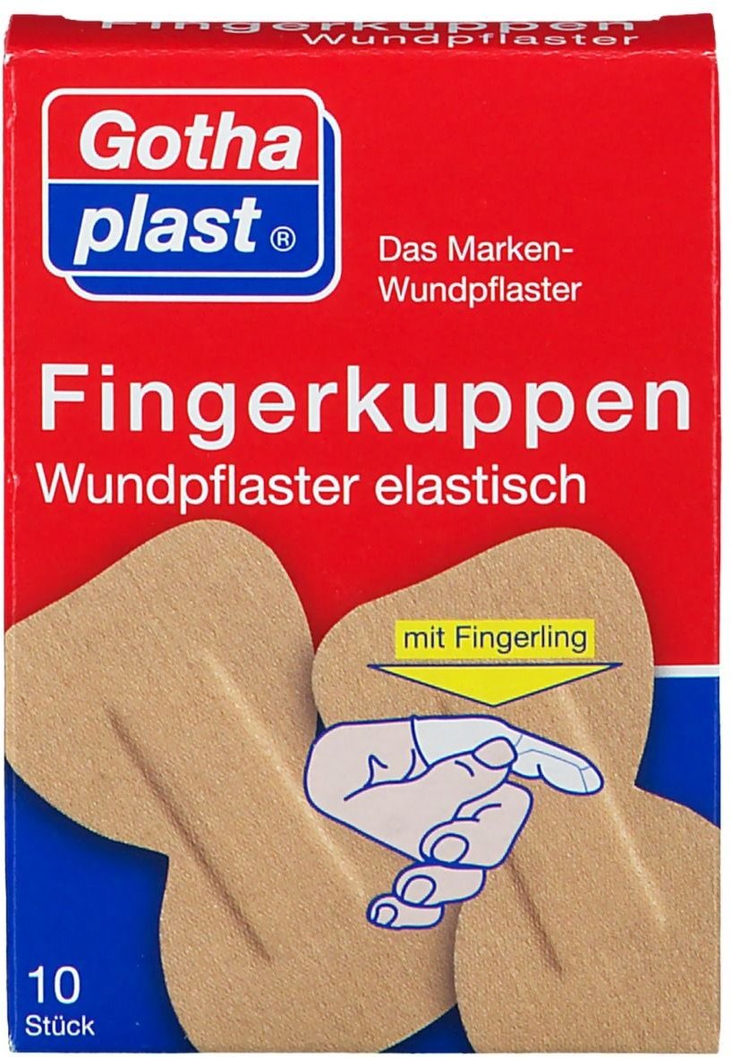 Gothaplast Fingerkuppenwundpfl.ela.2 Gr.m.Fingerl. 10 St Pflaster