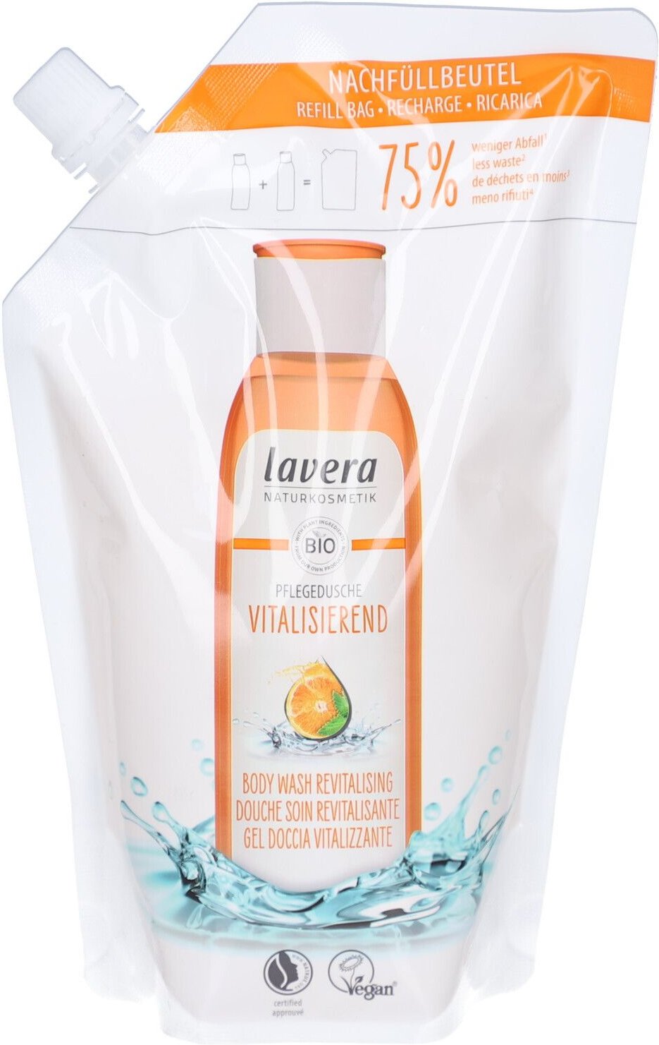 Lavera Pflegedusche vitalisierend Nachfüllbtl.dt 500 ml Beutel