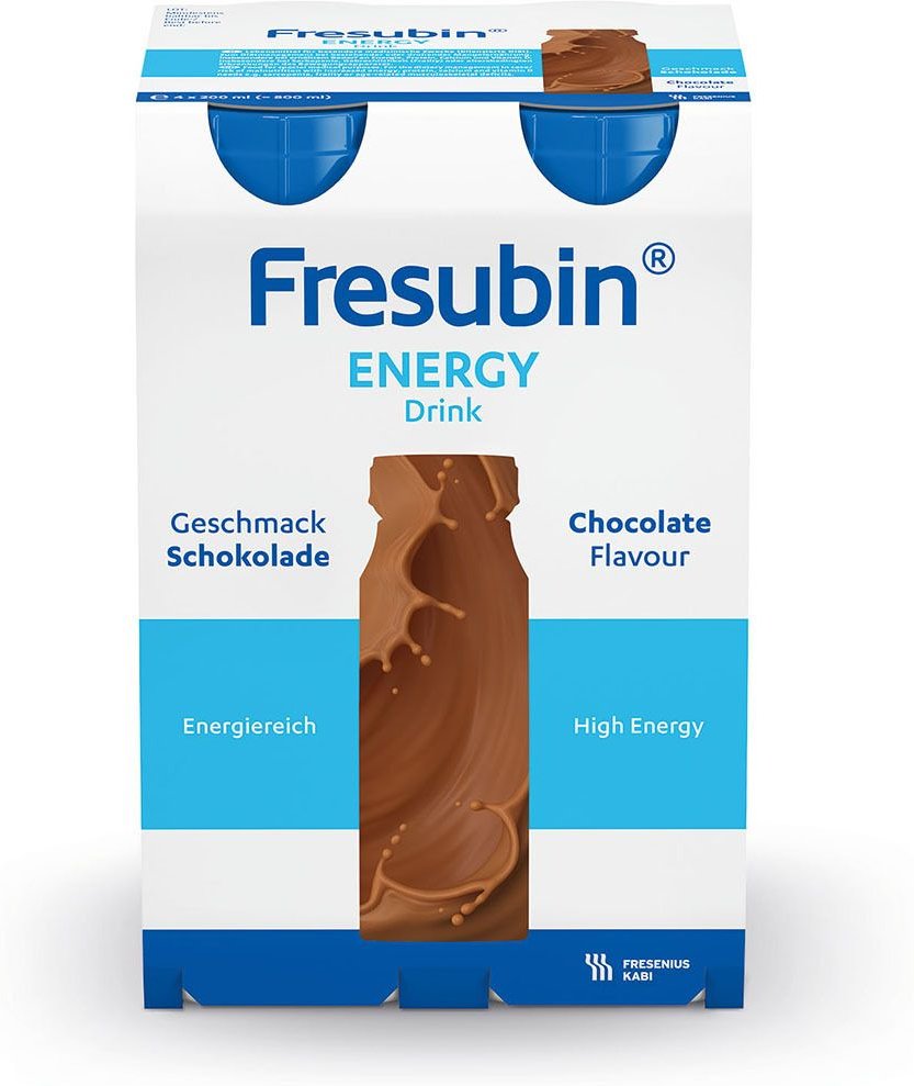 Fresubin Energy Drink Schokolade Trinkflasche 4x200 ml Lösung