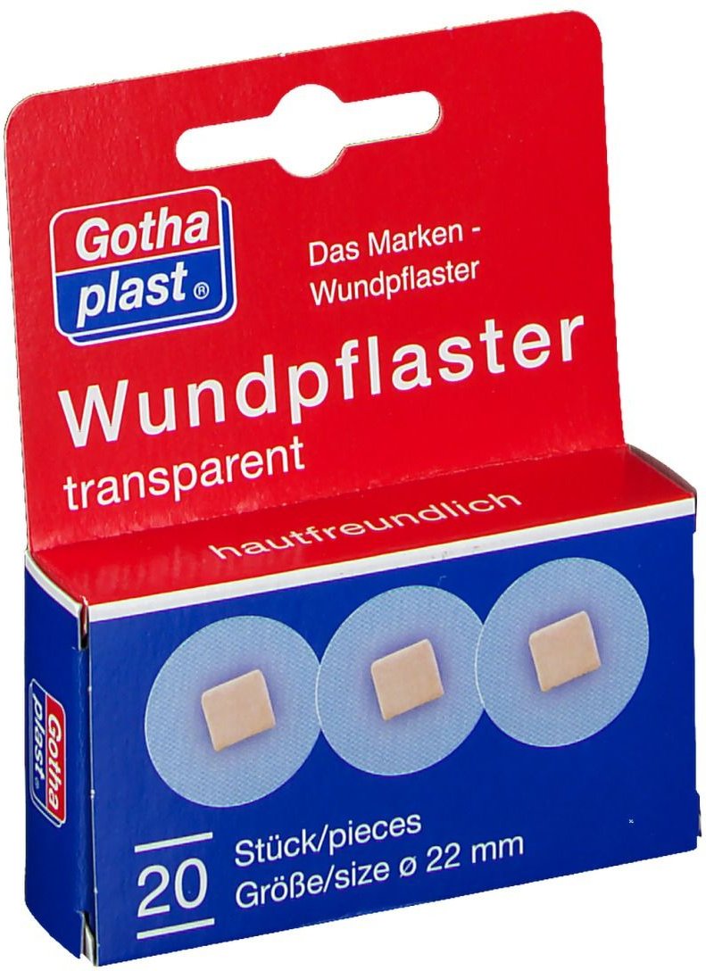 Gothaplast Wundpflaster 2,2 cm transparent 20 St Pflaster