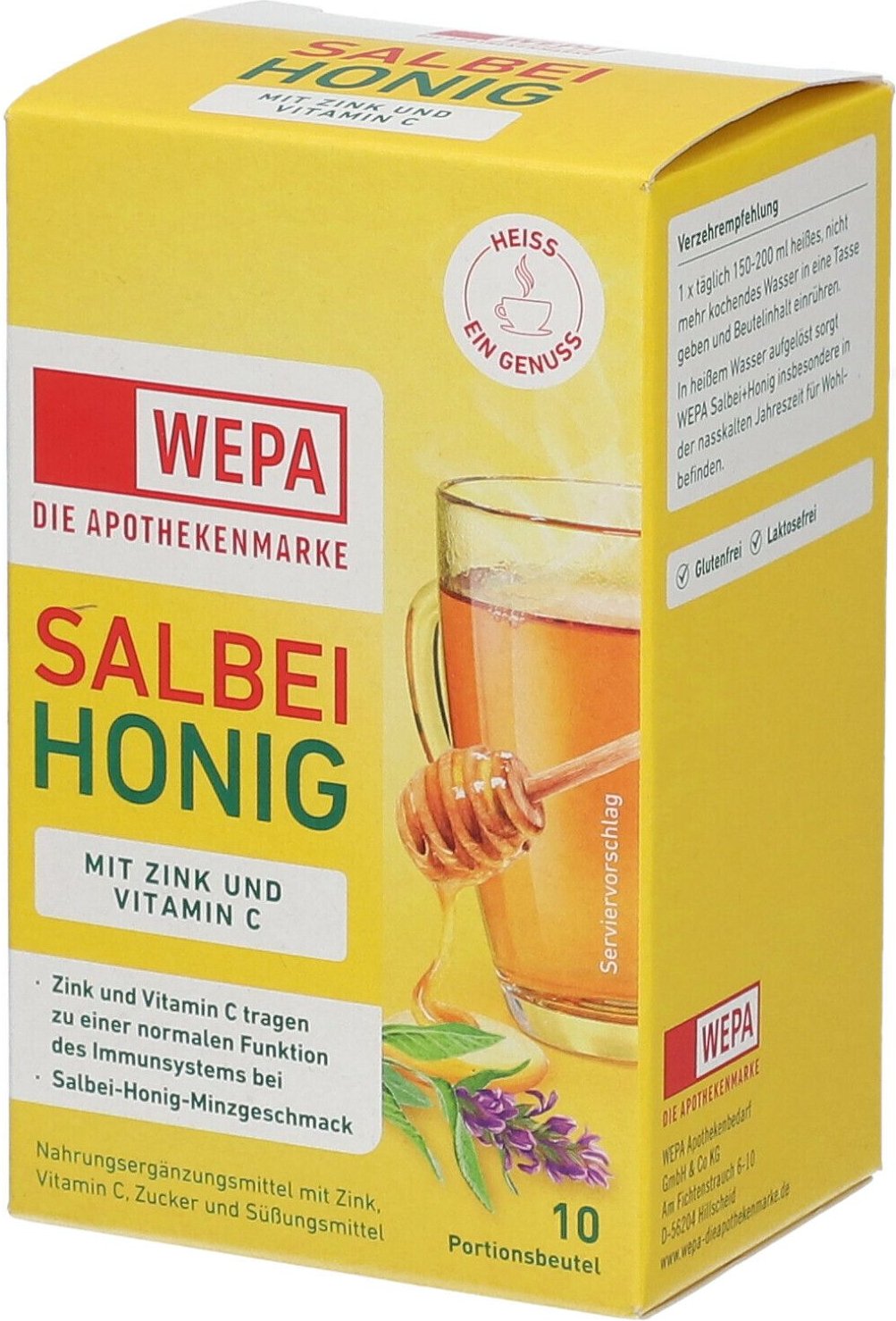 Wepa Salbei+Honig+Vitamin C+Zink Pulver 10x10 g