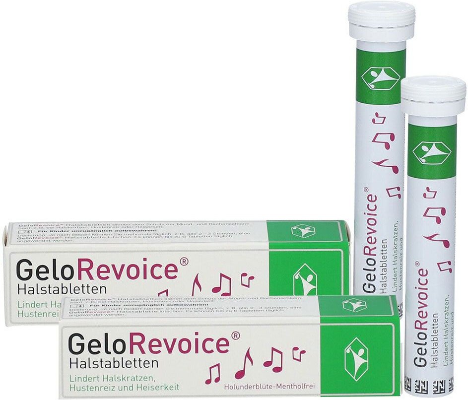 Gelorevoice Halstabletten Holunderbl.-Mentholfrei Doppelpack 2x20 St Lutschtabletten
